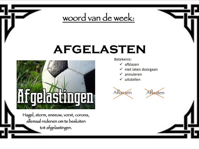 Woord van de week !